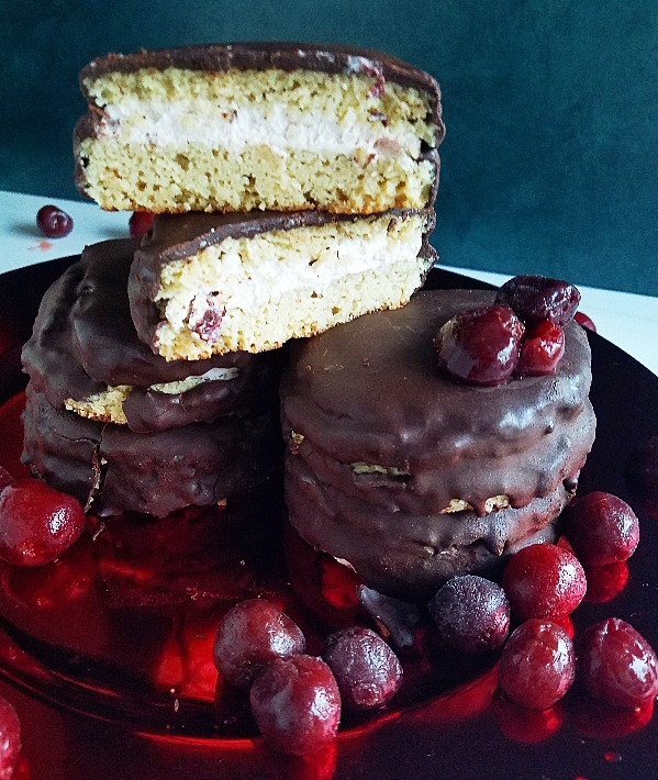 Keto Cherry Cordial Cakes