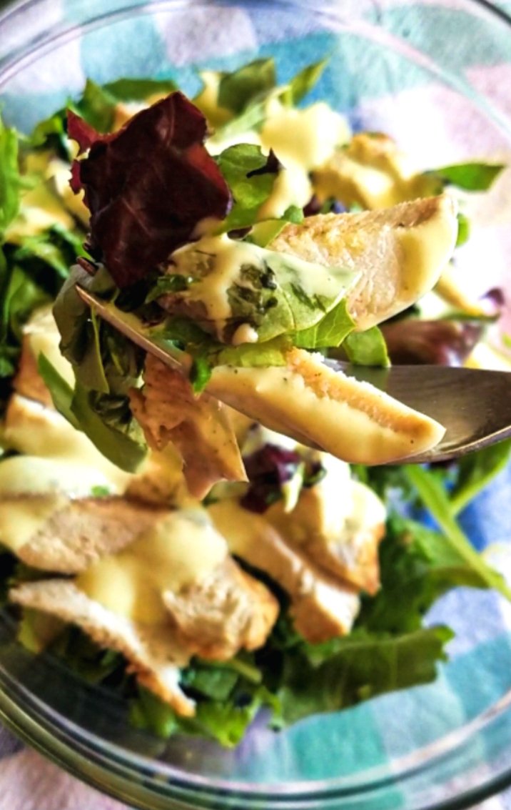 Chicken salad with honey mustard dressing