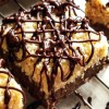 samoas brownies with chocolate ganache drizzle
