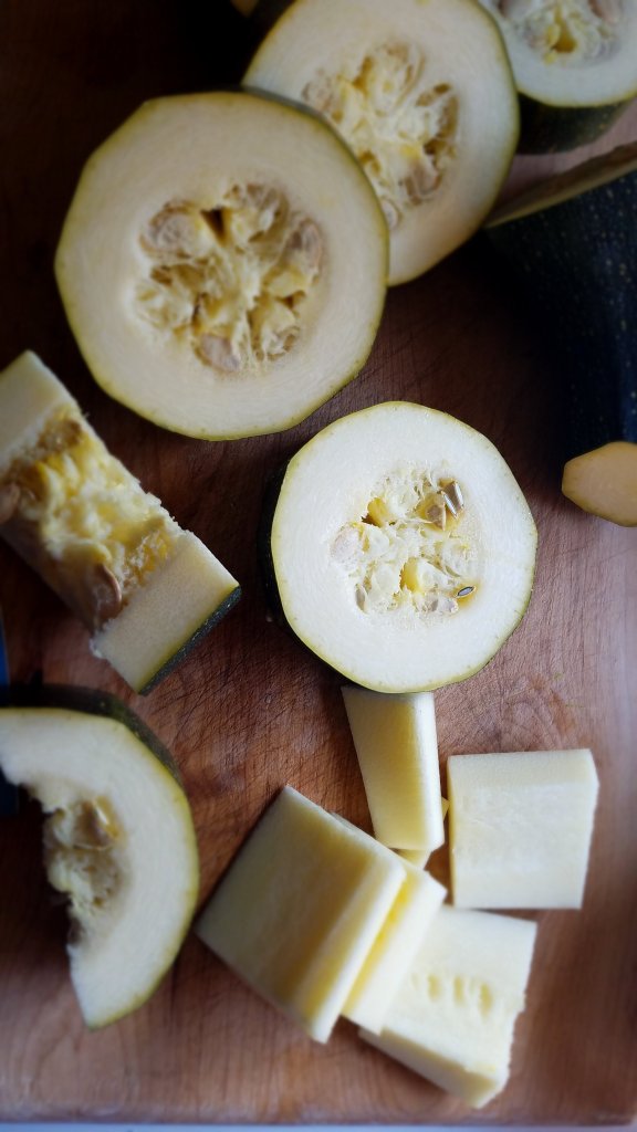 large zucchini chopped into chunks