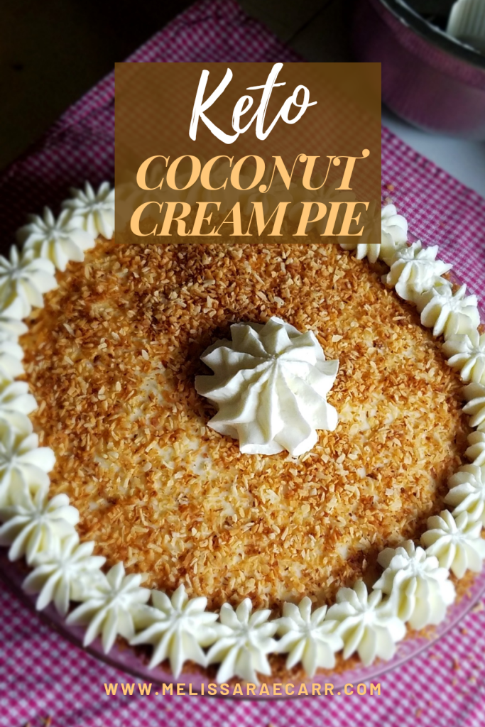 keto coconut cream pie whole.