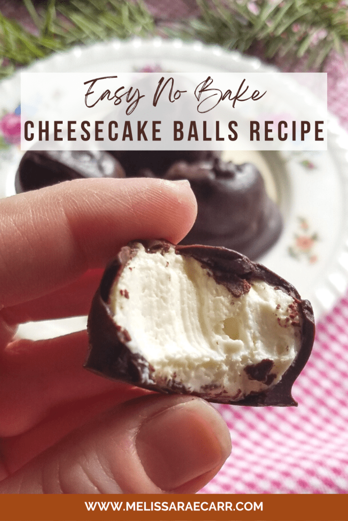 no bake cheesecake balls recipe covered in chocolate