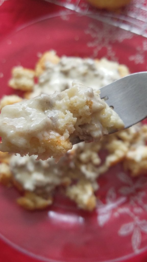 easy keto and biscuits recipe on a plate