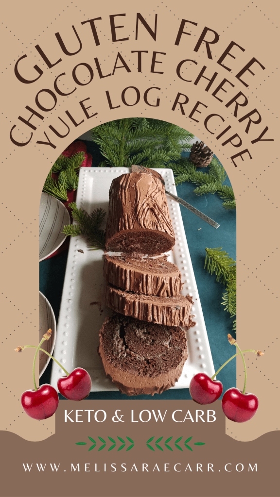 gluten free chocolate cherry yule log recipe