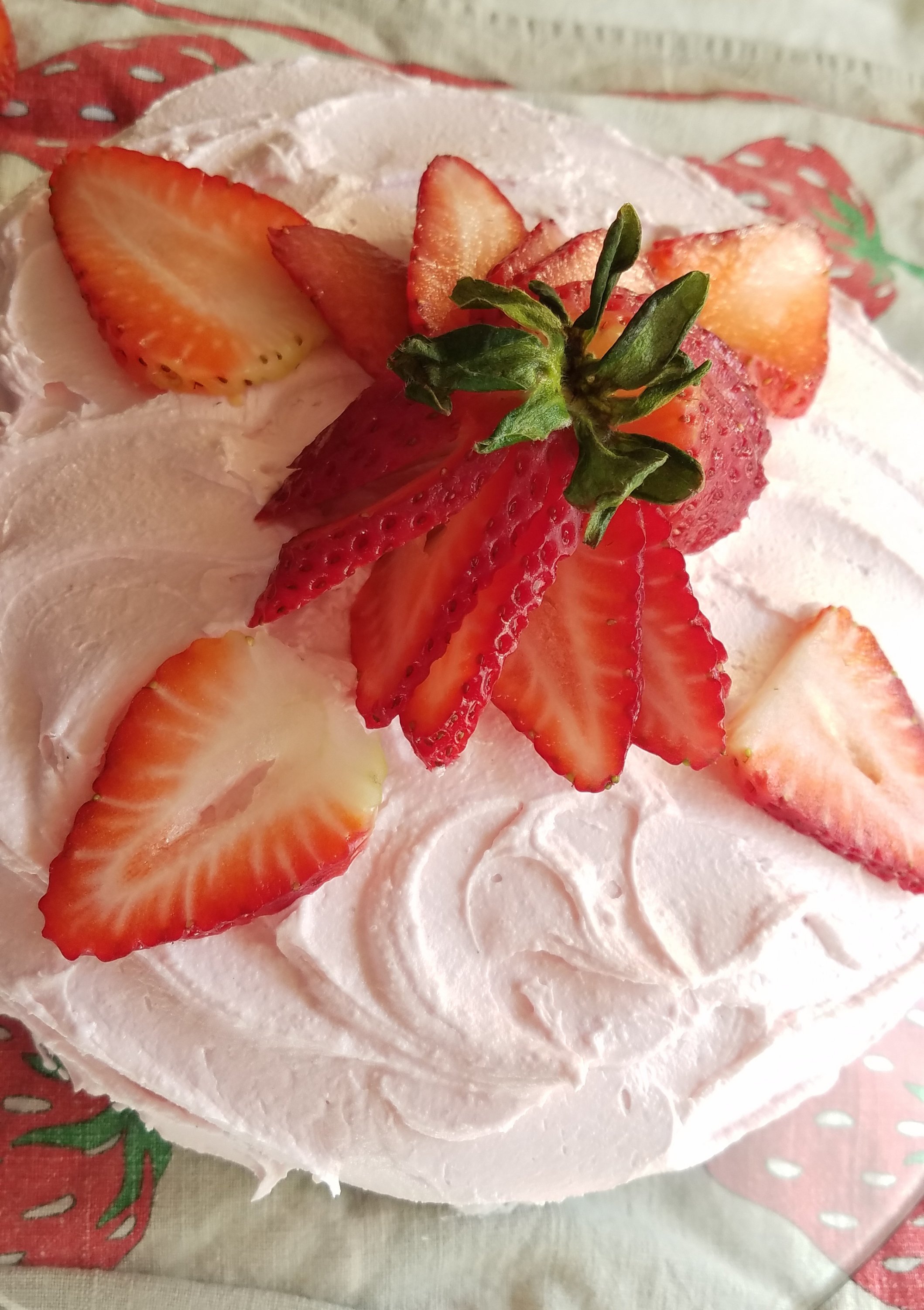 Keto Gluten Free Strawberry Cake.