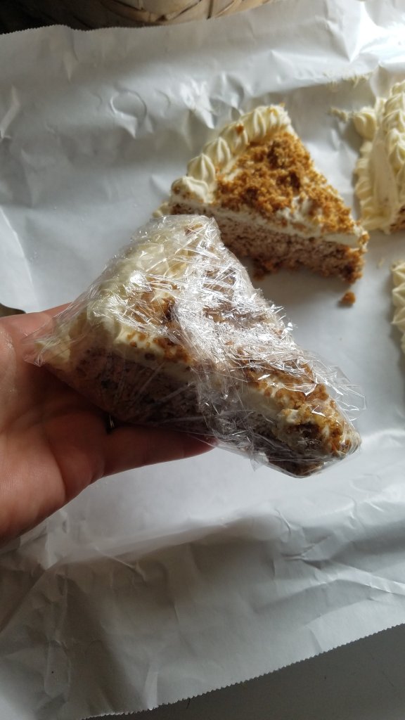 low carb carrot cake square
