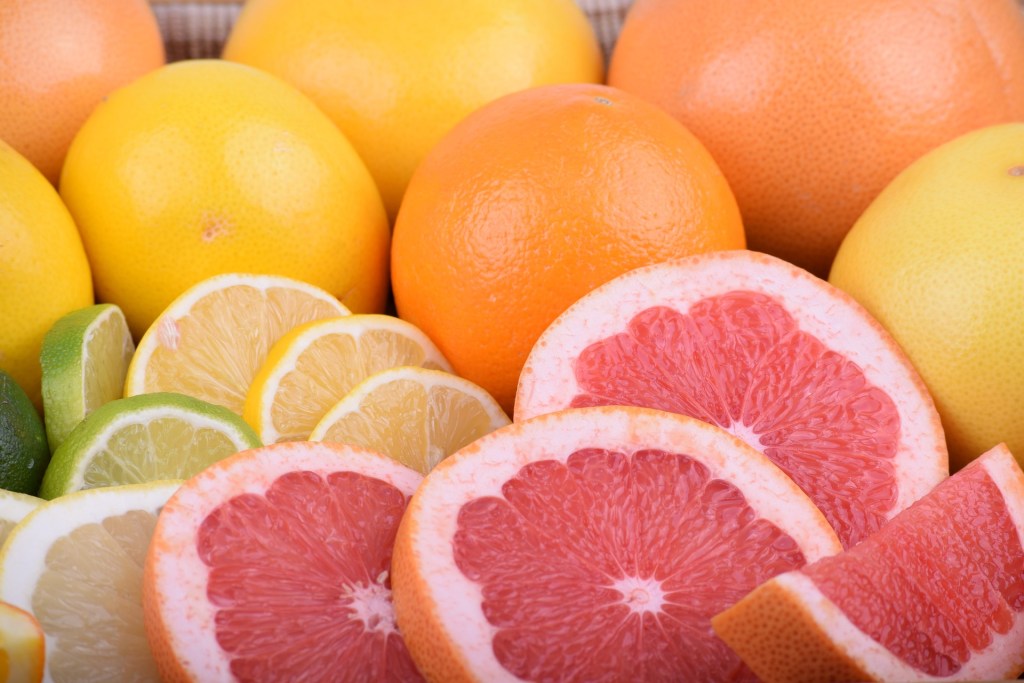 variety of citrus fruits