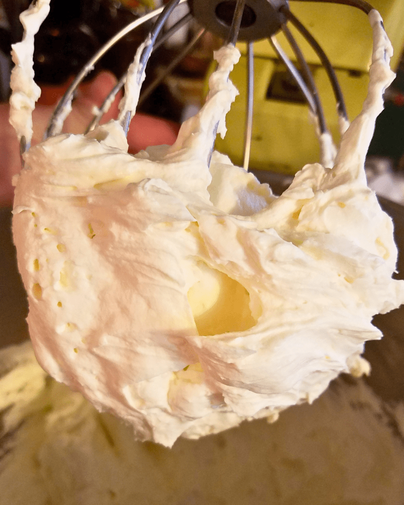 cream cheese whipped till creamy