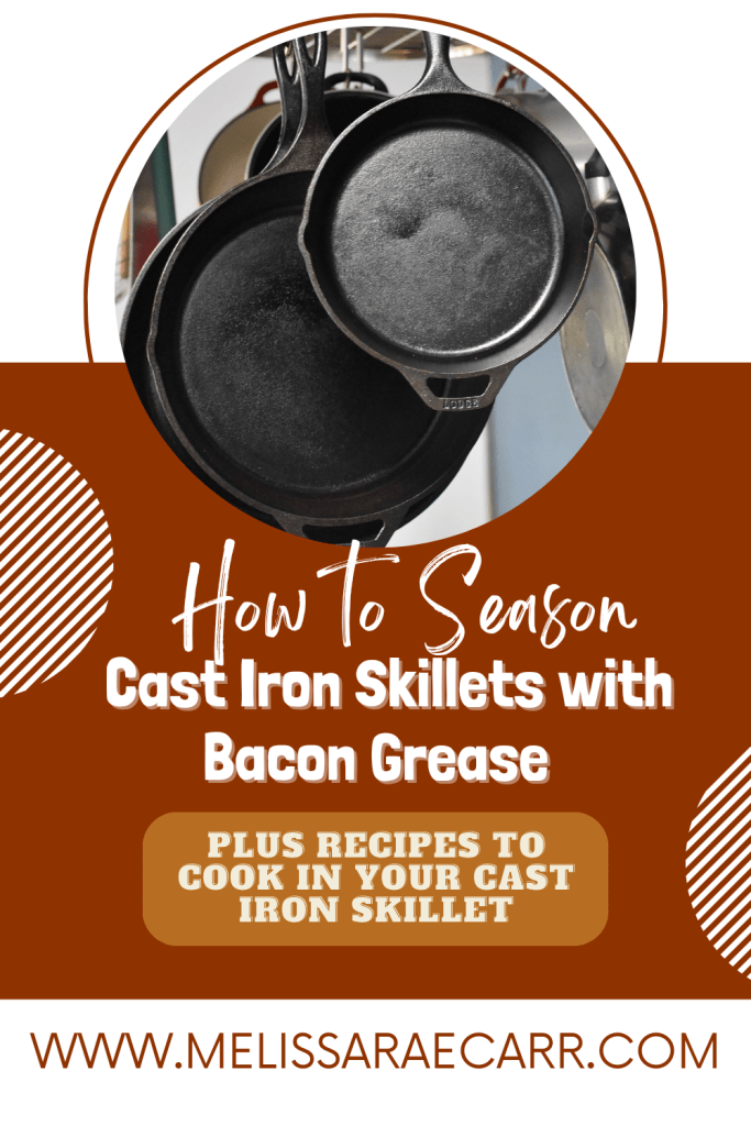 how to season cast iron skillets with bacon grease
