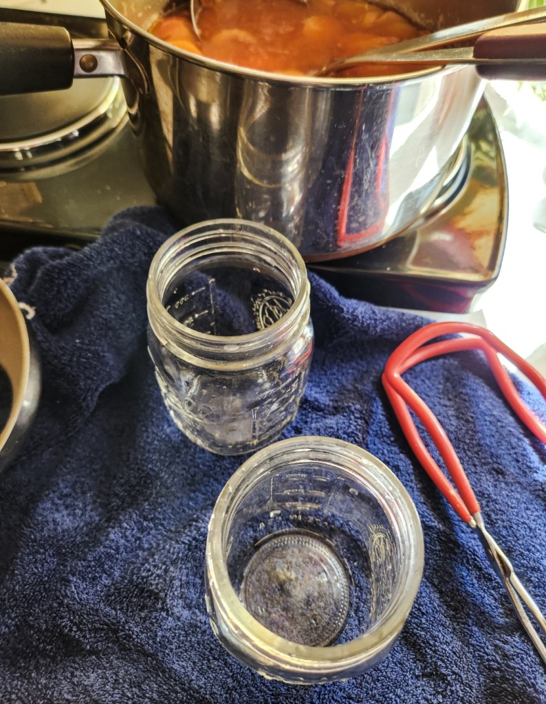 Jars sterilized and ready for use