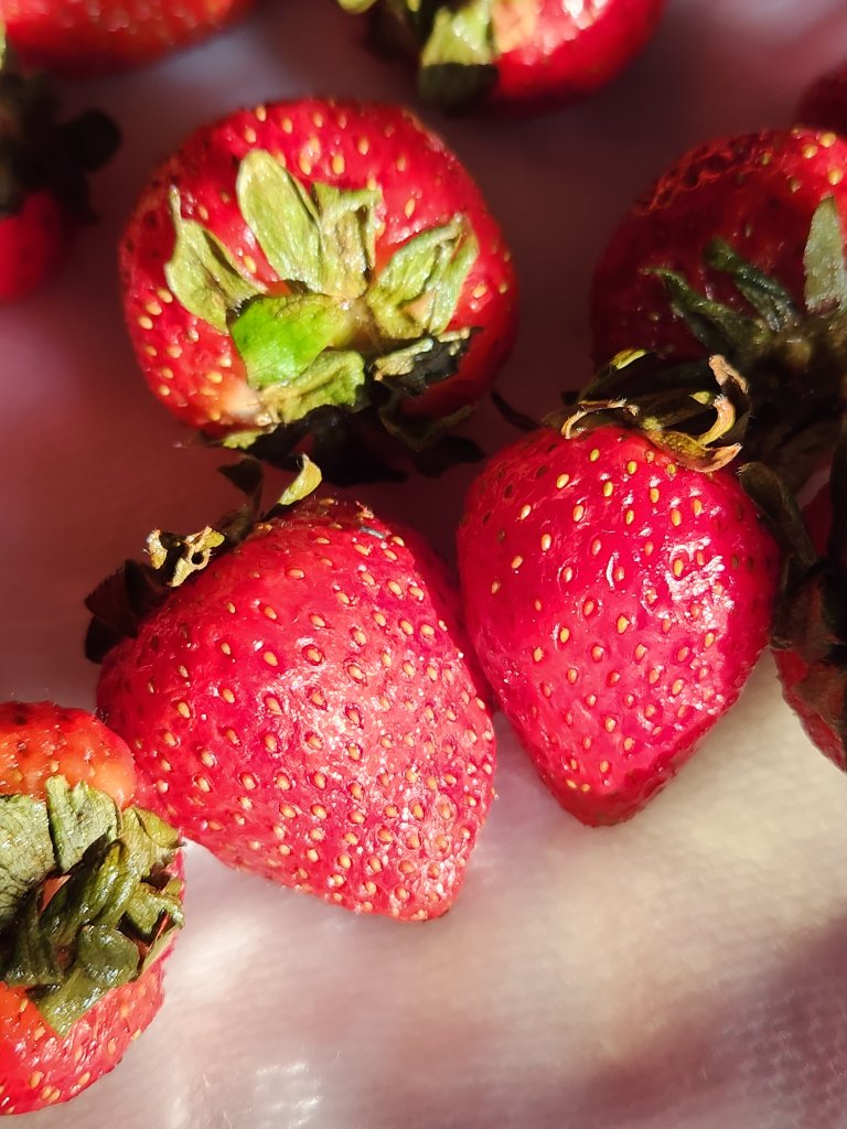 Closeup of fresh strawberries