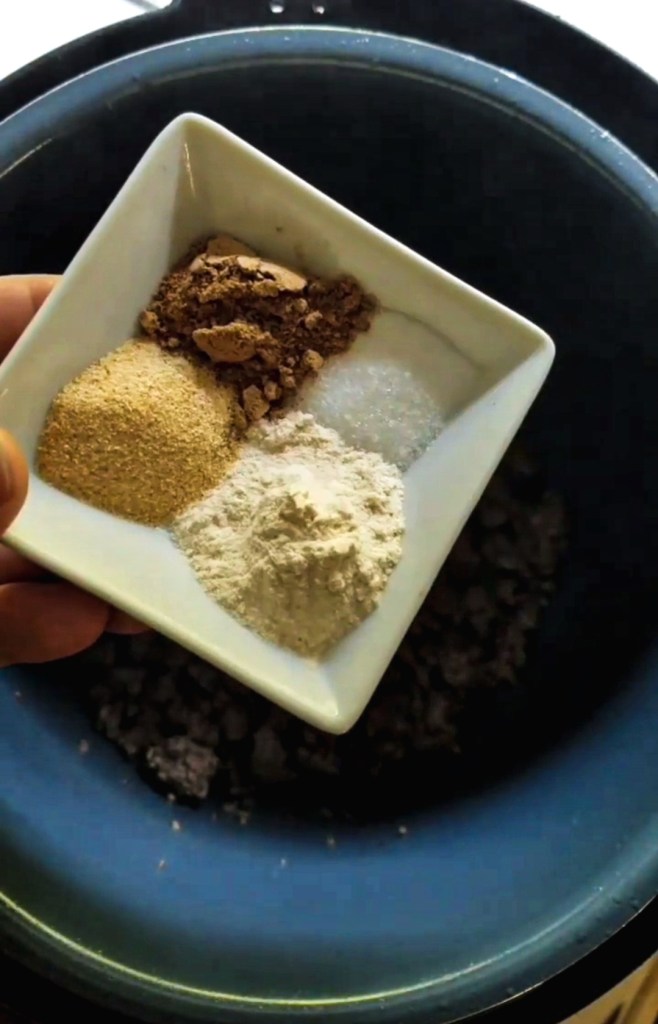 Spices for making the best instant pot low carb Egg Roll in a bowl