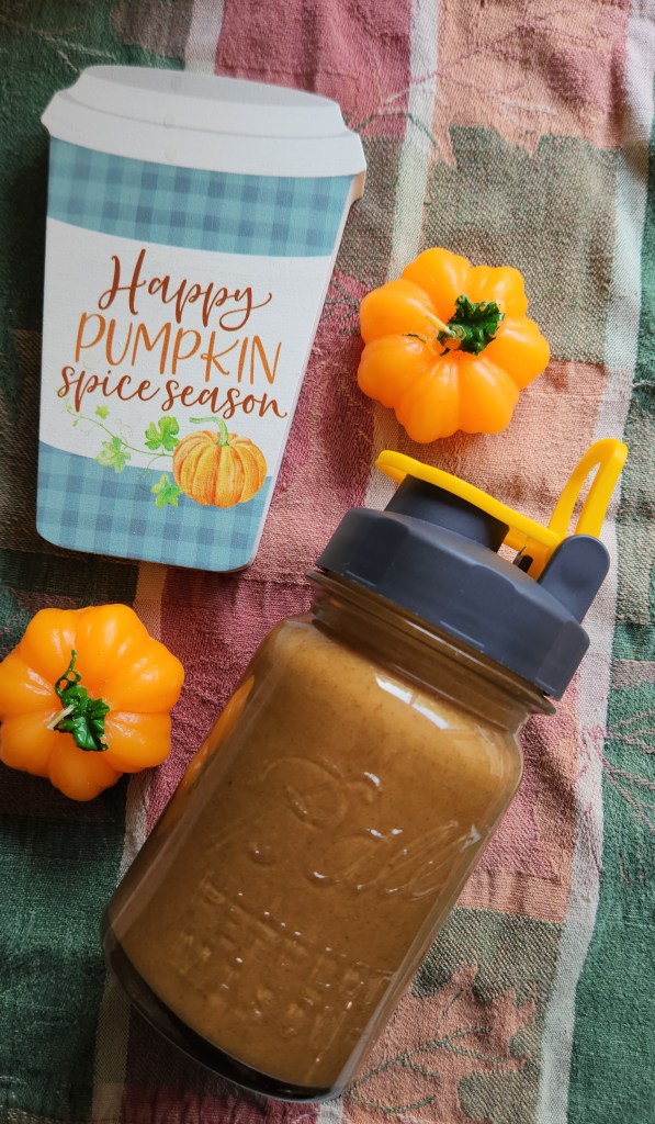 pumpkin spice sauce in a jar.