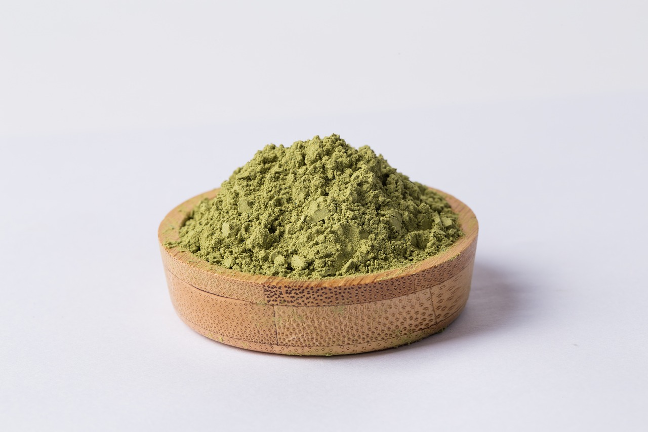 powdered matcha in a bowl.
