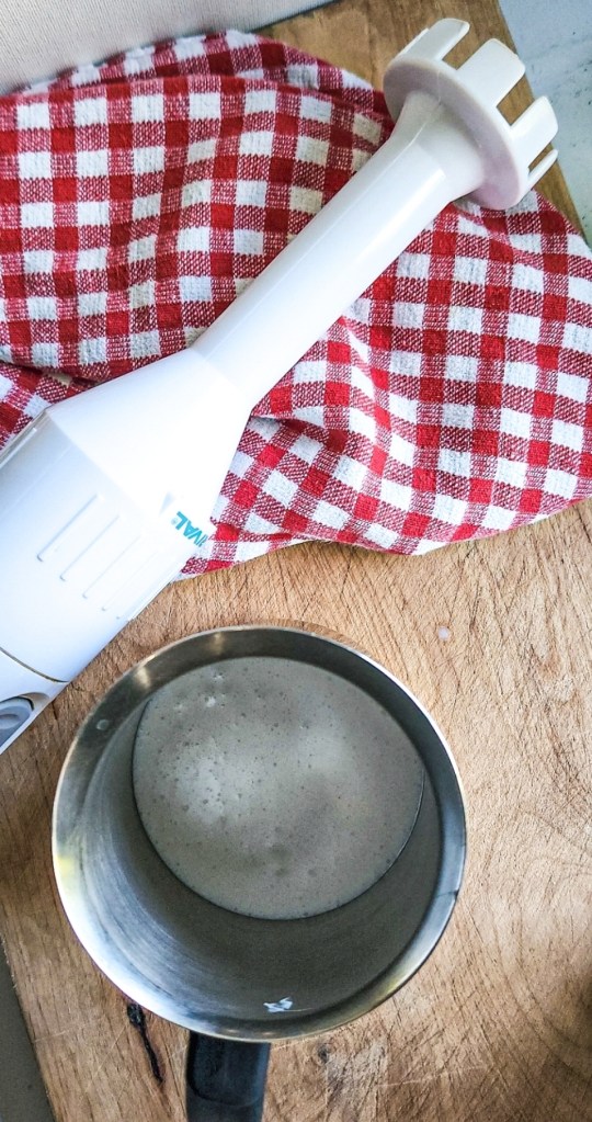 pitcher with immersion blender.