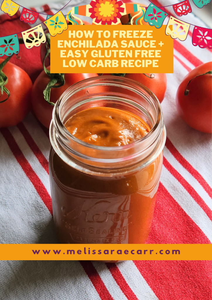 how to freeze enchilada sauce + Easy Low Carb Recipe in a jar.