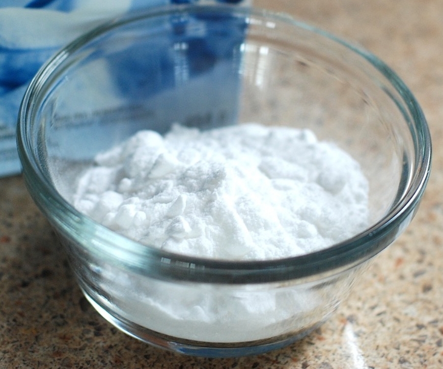 Baking powder in a bowl.