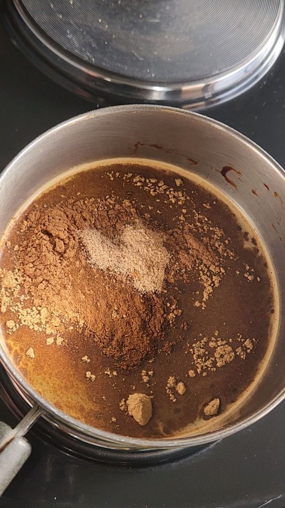 During additional spices into the saucepan.