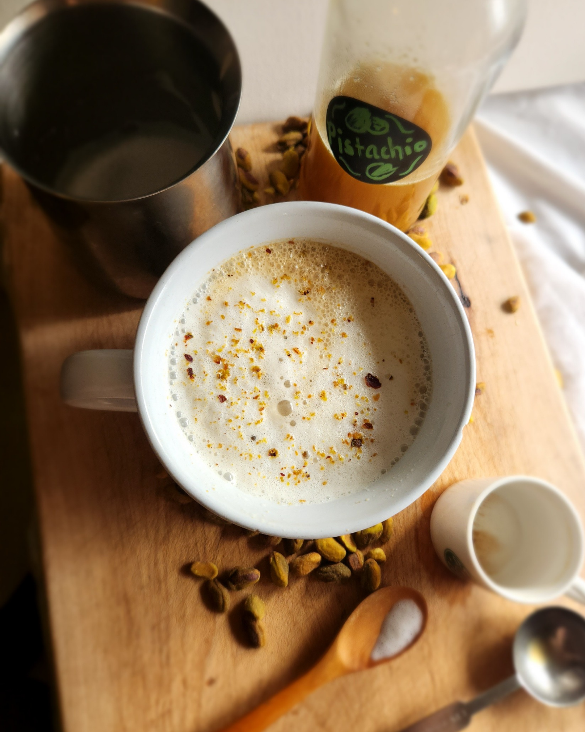Healthy Low Carb Copycat Starbucks Pistachio Latte