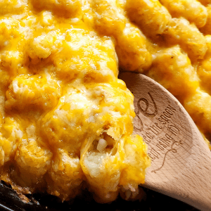 Low Carb Tot Casserole with Easy Homemade Cream Soup.