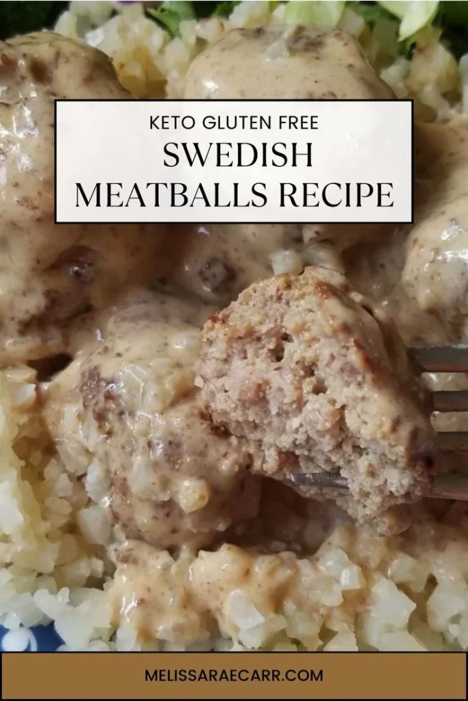 Keto gluten free Swedish meatballs recipe.