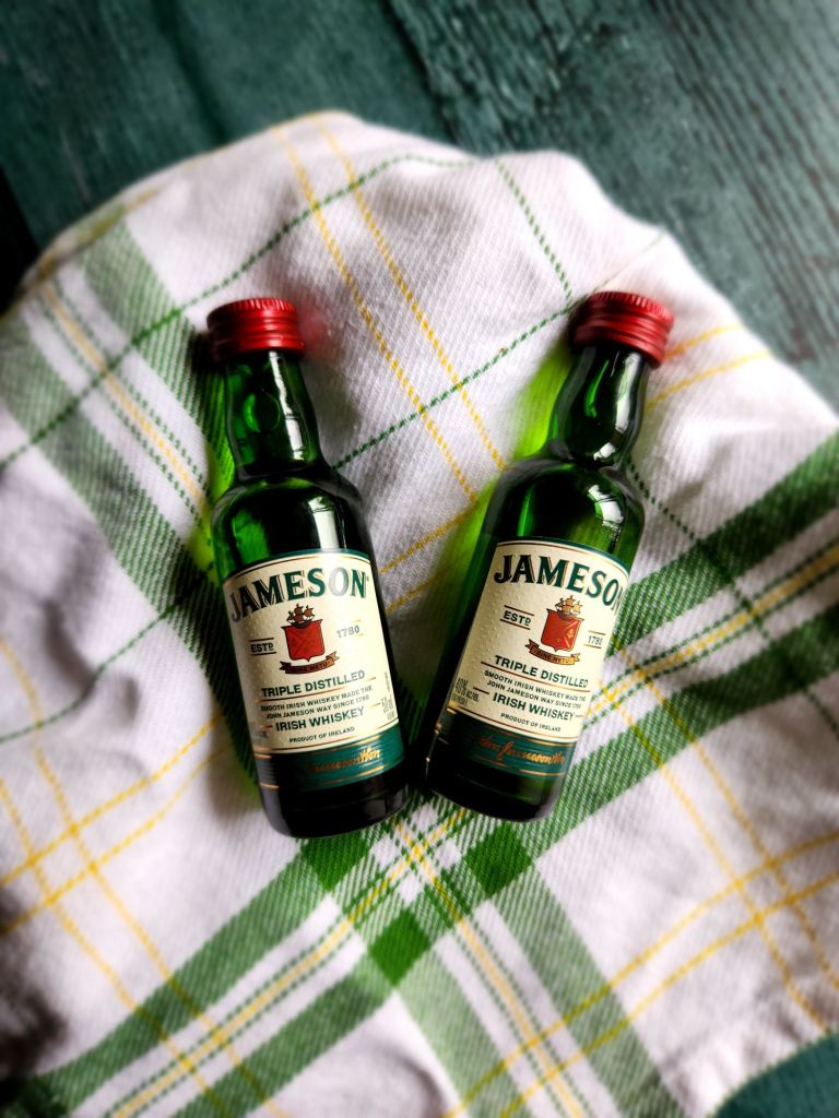 Jameson Irish whiskey in small 50 ml bottles.