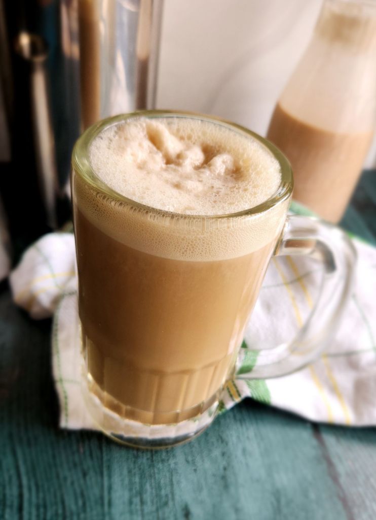 A coffee drink made with the best low carb copycat Baileys Irish Cream recipe.