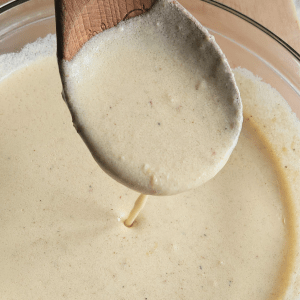 Easy gluten free crockpot ragu Alfredo sauce recipe.
