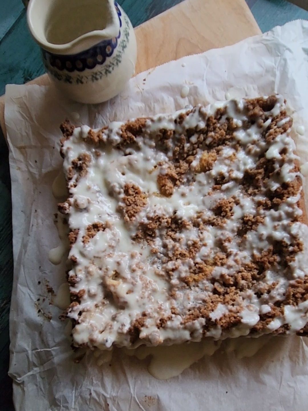 Uncut Grandma's gluten-free cinnamon coffee cake.