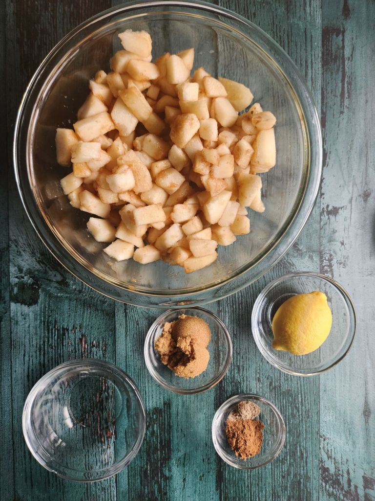 What you need to make easy sugar-free spice instant pot pear butter.