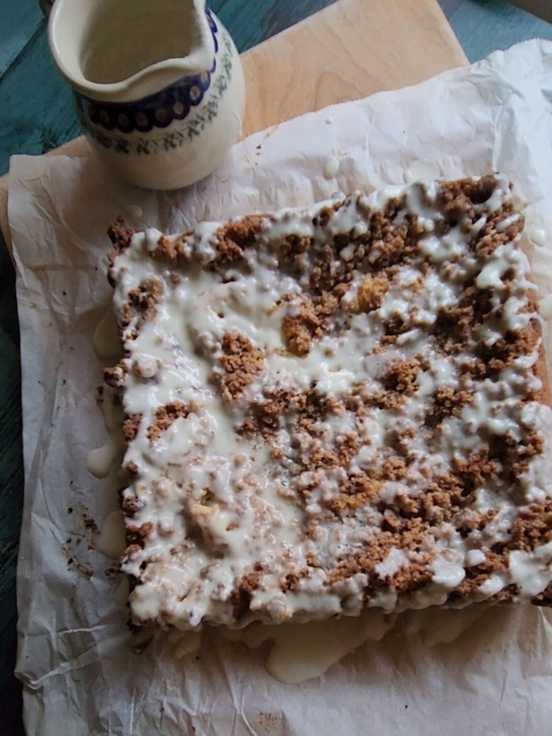 Uncut Grandma's gluten-free cinnamon coffee cake.