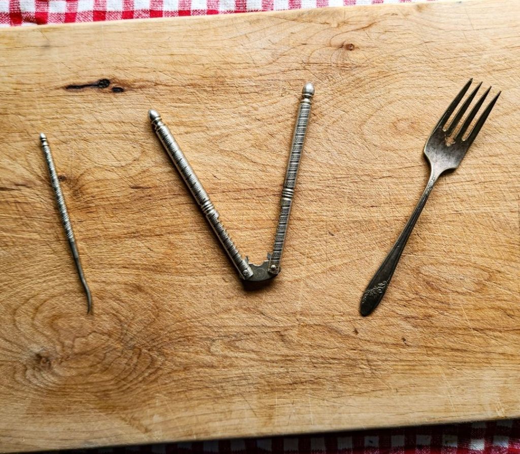 tools needed to crack open the dungeness crab legs.