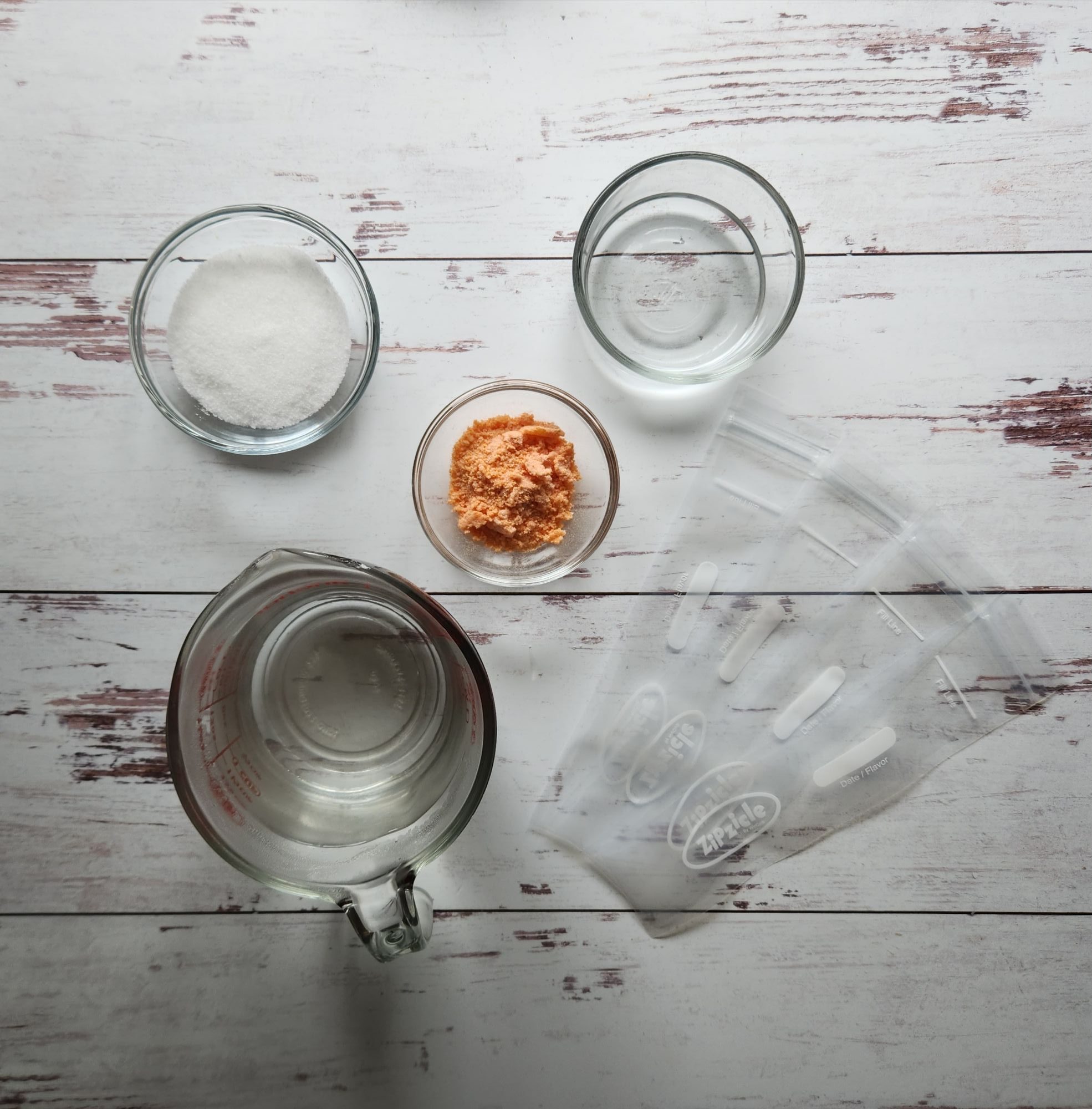 What you need to make sugar free frozen jel pops