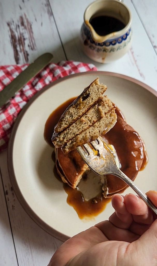 Easy gluten free blender pancakes recipe dairy free.