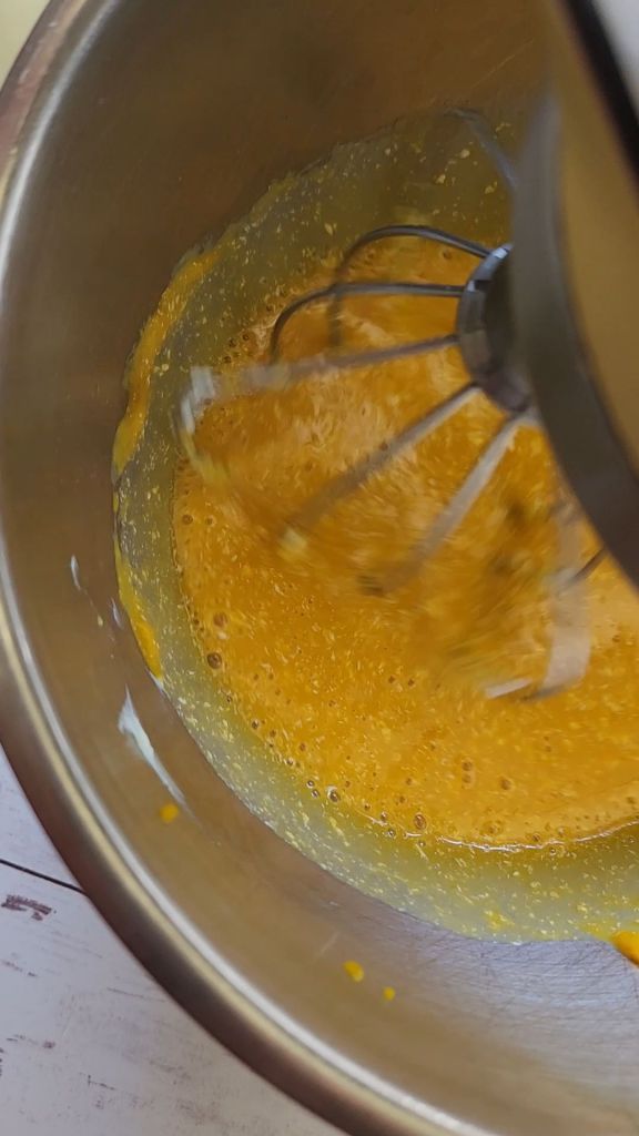 Wisking ingredients for The best dairy free low carb chocolate cake recipe.