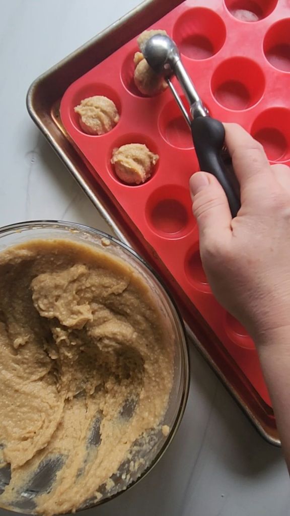 Gluten Free Keto Mini Glazed Donut Muffins served up.