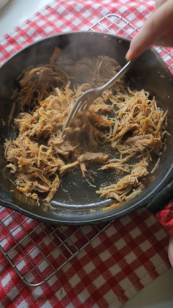 Easy instant pot carnitas from a pork shoulder roast.