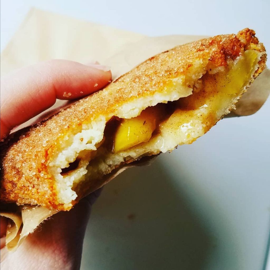 Keto apple Fried hand pie made with keto Apple pie filling recipe.