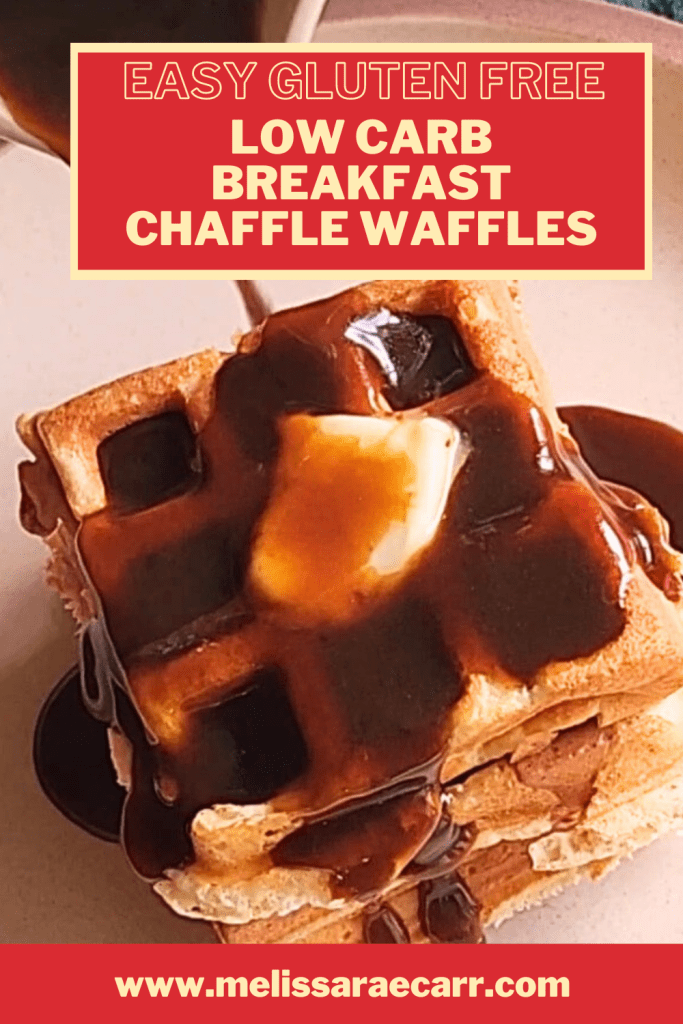 Easy gluten free low carb breakfast chaffle waffles.