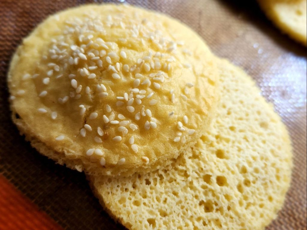 The best ever gluten free soft hamburger buns recipe made in 3 inch canning rings.