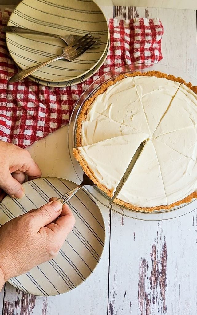 5 ingredient no bake gluten free cheesecake recipe.