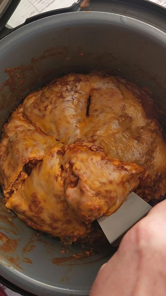 Serving up Easy instapot gluten free mexican casserole recipe.