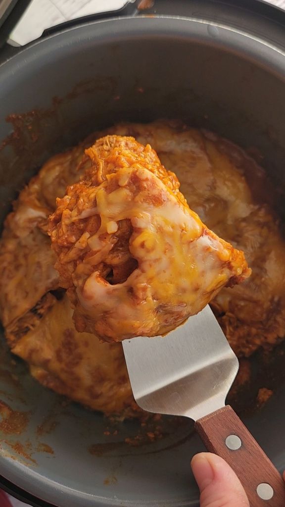 Serving up Easy instapot gluten free mexican casserole recipe.