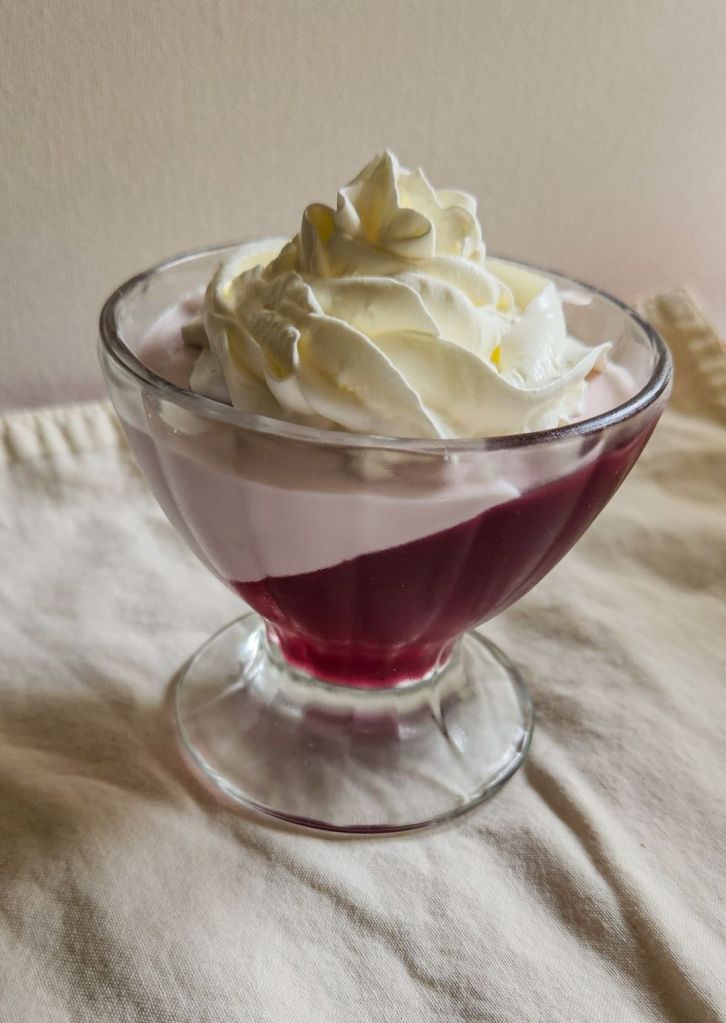 easy keto jello creamsicle parfait dessert recipe.