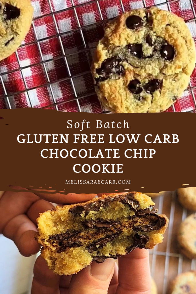 Soft batch Gluten Free low carb chocolate chip cookie .