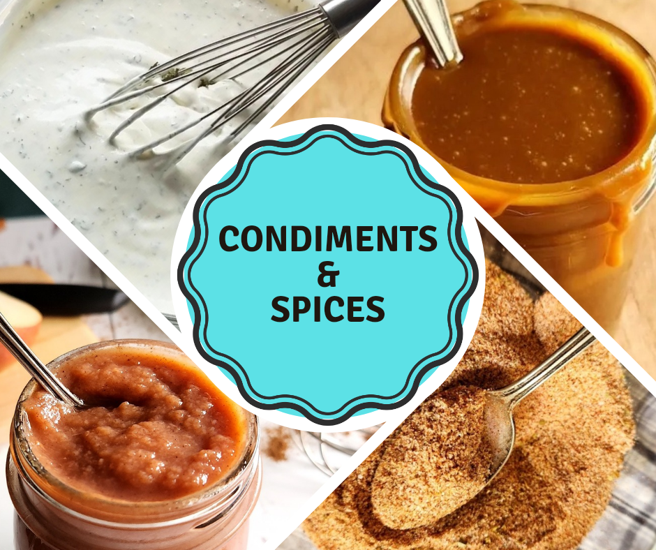Low carb gluten free condiments and spices recipes.