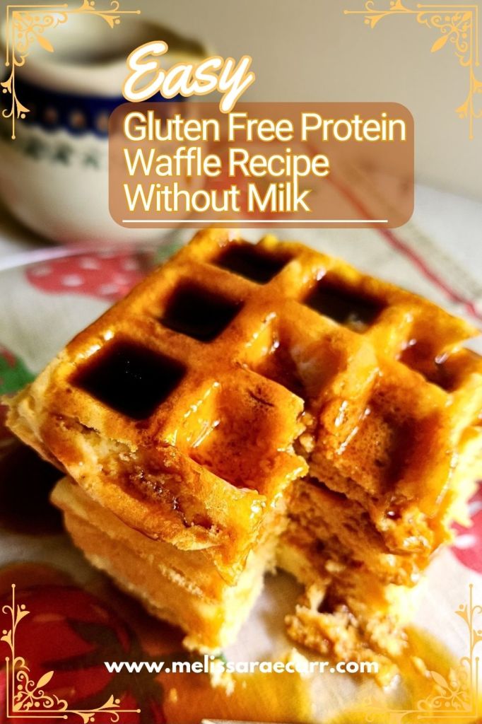 Easy gluten free protein waffle recipe without milk.