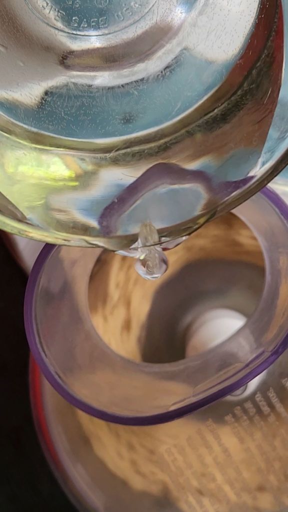 Gluten-Free Nut Free Sunflower Seed Crackers Recipe dough being made in food processor.