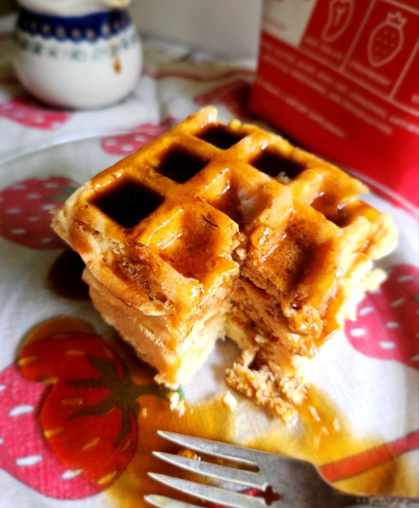 Easy gluten free protein waffle recipe without milk.