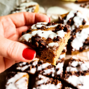 Gluten Free Low Carb Pumpkin Pecan Crunch Coffee Cake.